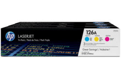 HP 126A 3-pack Cyan/Magenta/Yellow LaserJet Toner (CF341A)